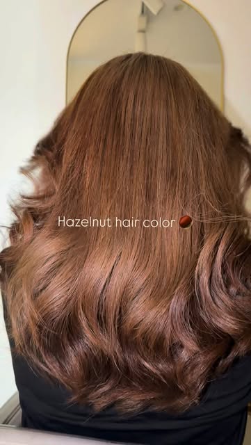 Hazelnut hair colour from Krasiva’s official portfolio